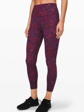 RARE Lululemon Wunder Under HR Tight 25" Lunar New Year Ornamental Floral Multi